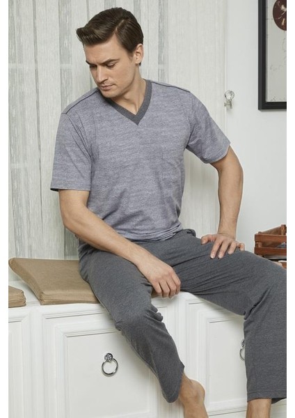 Kly 7557 Erkek V Yaka Pijama Takım