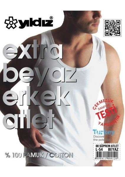 00 Battal % 100 Pamuk Extra Beyaz Süprem Erkek Atlet fiyatları