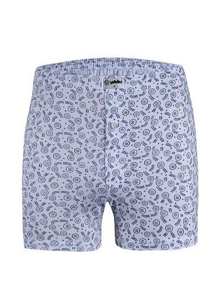 35 Battal Emprime Penye Desenli Erkek Boxer