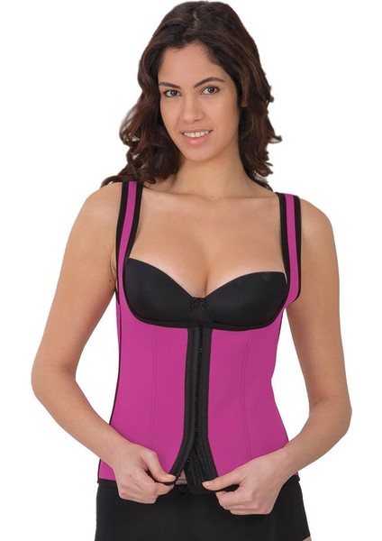 Pembe Mı 9173 Agraflı Göğsü Açık Atlet Korse-M