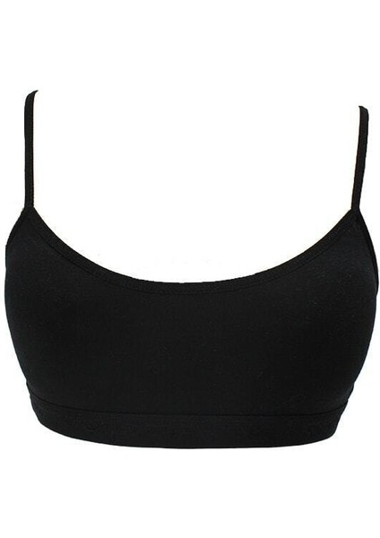 Genç Kız Pedli Düz Ip Askı Alıştırma Yarım Atlet Büstiyer 6'lı modelleri