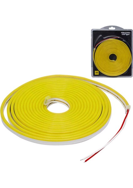 12V Neon LED Şerit Sarı 5 Metre