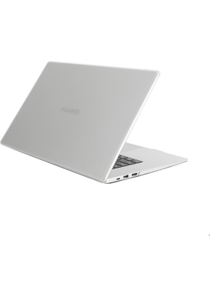 Huawei Matebook D15 2021 Uyumlu Kılıf Koruyucu Kapak Parlak Şeffaf Tasarım Hava Kanallı