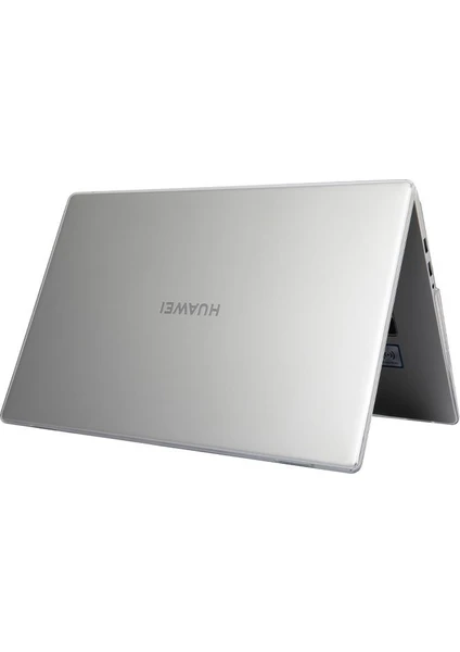 Huawei Matebook D15 2020 Uyumlu Kılıf Koruyucu Kapak Parlak Şeffaf Tasarım Hava Kanallı