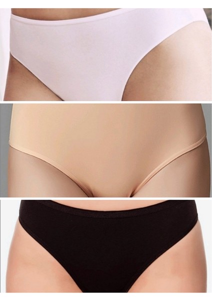 3 Adet Likralı Bayan Bikini Külot