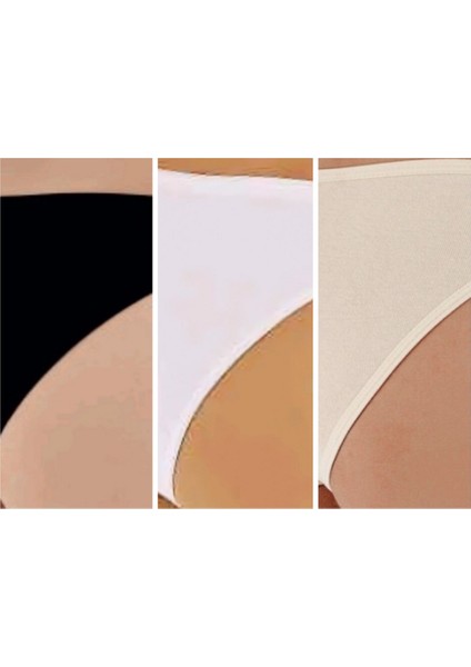 3 Adet Likralı Bayan Bikini Külot