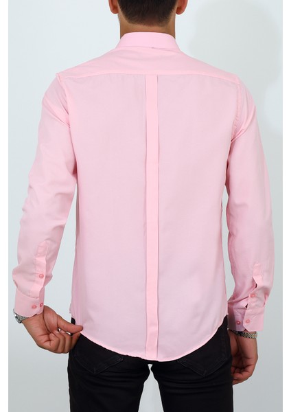 Slim Fit Pembe Renk Erkek Gömlek fırsatları