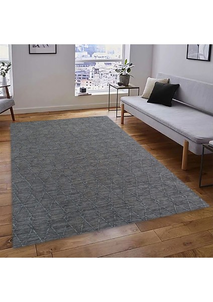 Mono Mn 6049 Lacivert Iskandinav Desenli Örgü Dokuma Kilim