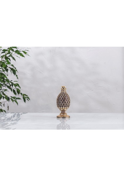 Ananas Esmaül Hüsnalı Biblo - Altın Renk - Ebat : 8 x 20 Cm. BIBLOYC591