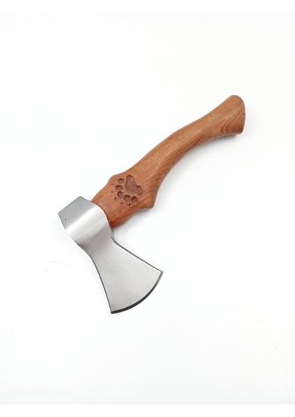 Dövme Çelik Pençe Desenli Küçük Kamp Baltası