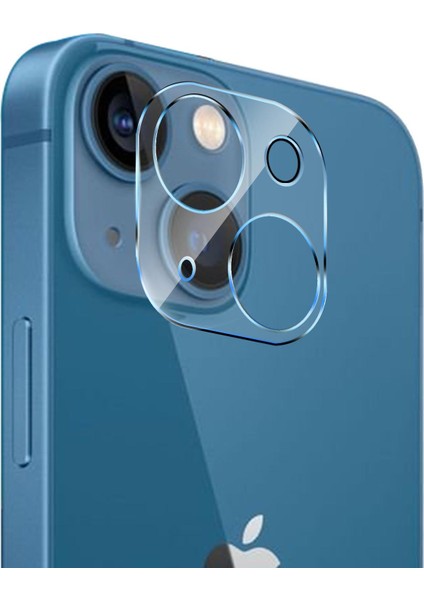 iPhone 13 Tam Uyumlu Şeffaf Cam Kamera Lens Koruyucu