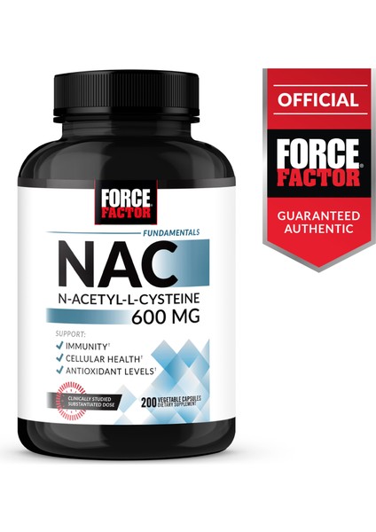 N-Acetyl-L-Cysteine Nac 600 Mg Immune Health Support 200 Kapsul Abs
