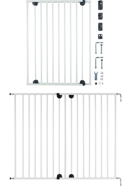 62-102 cm Metal Uzayan Güvenlik Kapısı Beyaz