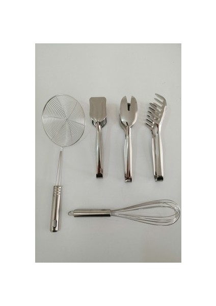 Paslanmaz Çelik Lüx 5 Parça Mutfak Seti
