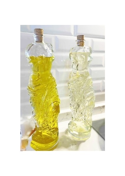 Yağ Şişesi - Yağdanlık - Kadın Figürlü 3lü Set - 750ML