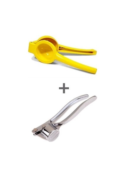 Metal Sarımsak Ezici ve Limon Sıkacağı Seti
