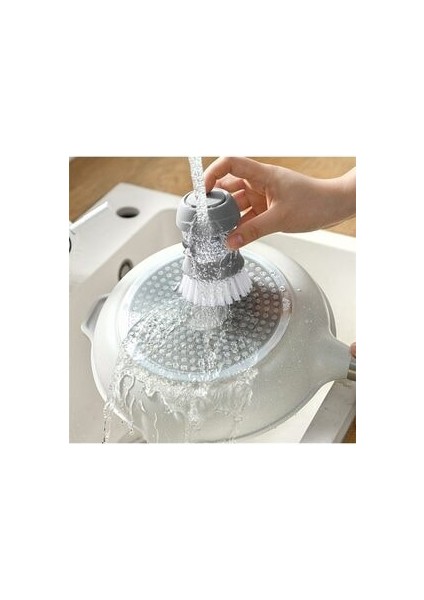 Dispenser Kitchen Brush Sıvı Deterjan Hazneli Bulaşık Fırçası ve Stand