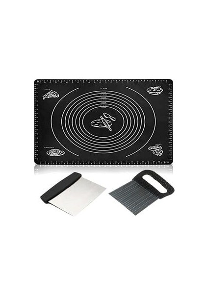 Hamur Matı + Kesme Aparatı Spatulası + Papates Cips Kesici