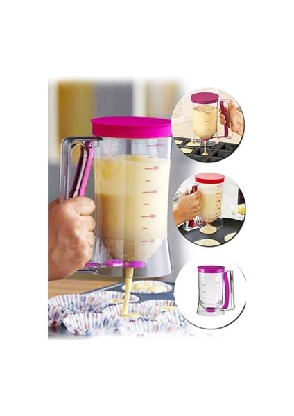 Ölçekli Hamur Çikolata Krema Dağıtıcı Porsiyonluyucu 900 ml