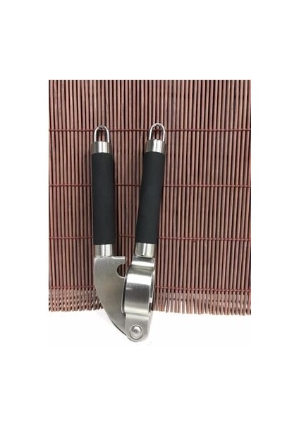 Siyah Silikon Saplı Metal Sarımsak Ezici