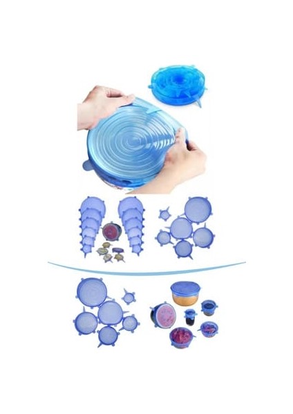Silikon Strech Kapaklar (6 Lı)