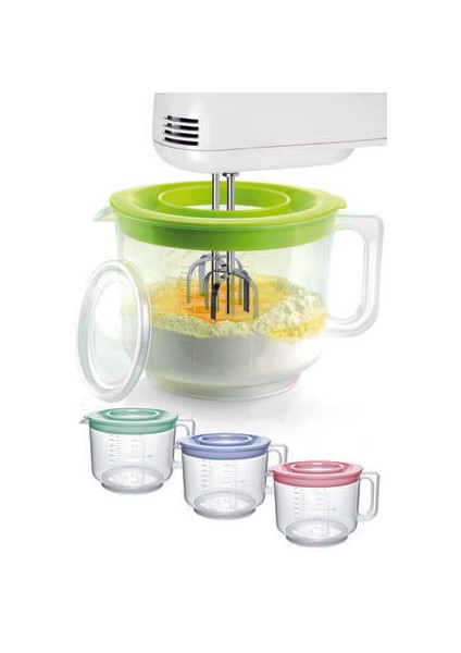 2,4 Lt Özel Koruma Kapaklı Sıçratmaz Mikser Kabı