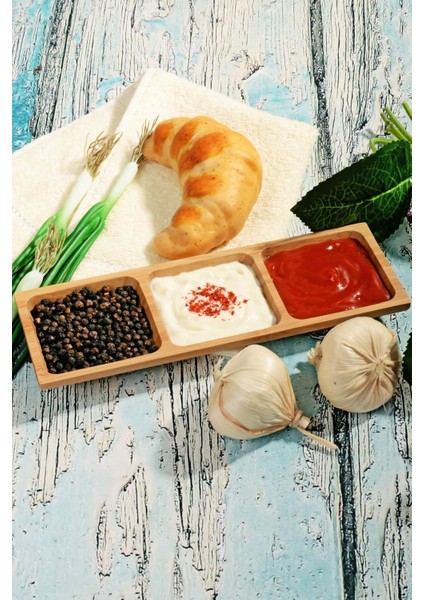 3 Bölmeli Bambu Kahvaltılık