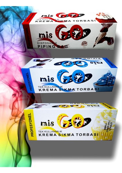 Krema Sıkma Torbası 3'lü Set (Small, Medium, Large) Şanti Torbası Seti