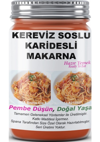 Kereviz Soslu Karidesli Makarna Tekne Kaptanından Ev Yapımı Katkısız 330GR