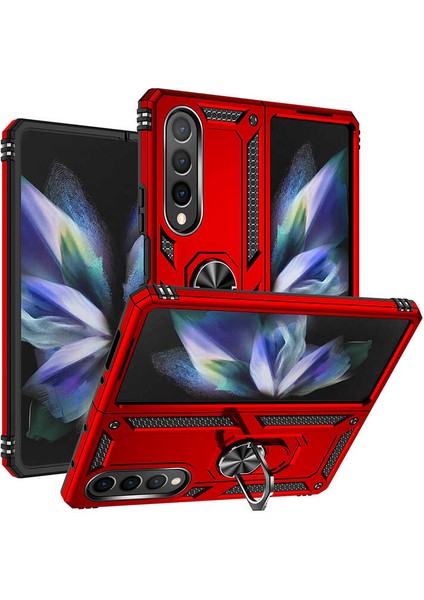 Samsung Galaxy Z Fold 4 Kılıf Vega Yüzüklü Standlı