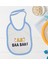 Kids Az Baa Bak Tasarımlı Mavi Bebek Mama Önlüğü-1 1