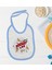 Kids Dikkat Laz Tasarımlı Mavi Bebek Mama Önlüğü-1 1