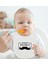Kids Babası Kılıklı Tasarımlı Beyaz Bebek Mama Önlüğü-1 2