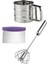 Un Eleği + Çelik Yumurta Çırpıcı Mikser Karıştırıcı + Hamur Kesici Spatula 1
