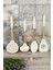 Shop 4 Parça Beyaz Bambu Saplı Silikon Mutfak Servis Spatula Kaşık Kevgir Kepçe Seti 1