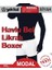 406 Siyah Havlu Bel Modal Likralı Boxer 2