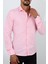 Slim Fit Pembe Renk Erkek Gömlek 2