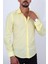 Slim Fit Sarı Renk Erkek Gömlek 2
