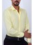 Slim Fit Sarı Renk Erkek Gömlek 3