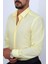 Slim Fit Sarı Renk Erkek Gömlek 5
