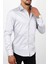 Slim Fit Gri Renk Erkek Gömlek 2