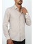 Slim Fit Krem Renk Erkek Gömlek 2