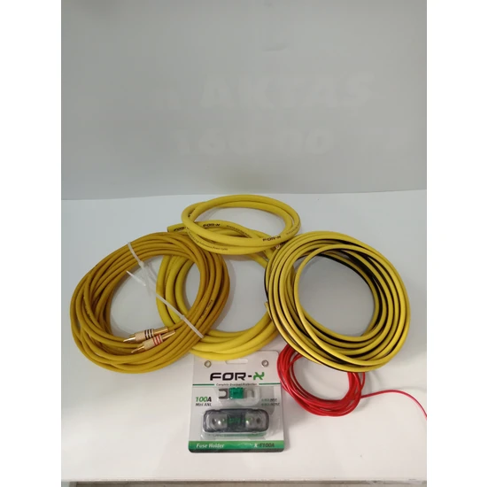 For-x Profesyonel Amfi Kablo Seti 4ga - El Yapımı Rca Kablolu Anfi Kablo Seti - Üst Seviye Üründür