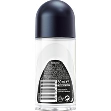 NIVEA Men Erkek Roll On Deodorant Black&White Invisible Güçlü Etki 50ml, Ter ve Ter Kokusuna Karşı 48 Saat Anti-perspirant Koruma, İz Bırakmayan Formül