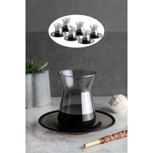 Lüx Füme Renk Çay Seti - 12 Parça