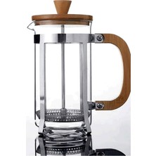 Bambu 600 ml French Press Cam Üzeri Çelik Kaplama Lüx