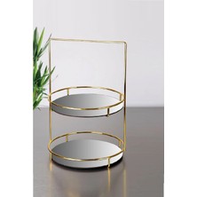 38CM 2 Katlı Gold Lüx Ikramlık