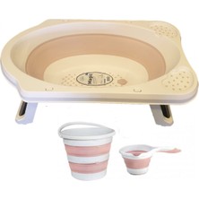 Pratik Katlanabilir Banyo Küveti Pembe