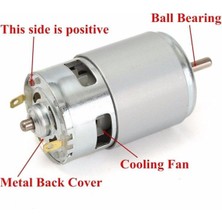 Rs 775 Dc Motor 14.4V 3000 Rpm  ve Elektronik Hız Kontrol Tetik Seti Cnc Uygulama Proje Ödev