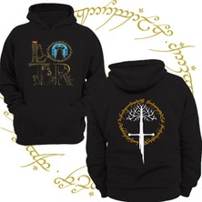 Remonz Yüzüklerin Efendisi Lotr Narsil 3 Ipl. Şardonlu, Içi Polar, Çok Kalın, %100 Pamuk Hoodie